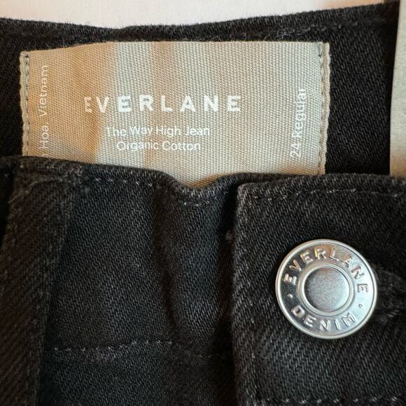 Everlane The Way High Jean Black Denim Size 24 - Picture 5 of 13